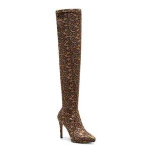 Jessica Simpson Leopard Over the knee boots